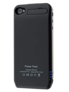 iPhone 4 Slim Case Battery Charger with Stand - Black iPhone 4 Slim Case Battery Charger with Stand - Black
