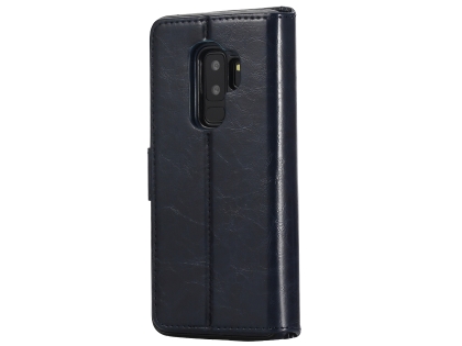 2-in-1 Synthetic Leather Wallet Case for Samsung Galaxy S9+ - Midnight Blue 2-in-1 Synthetic Leather Wallet Case for Samsung Galaxy S9+ - Midnight Blue