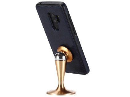 2-in-1 Synthetic Leather Wallet Case for Samsung Galaxy S9+ - Midnight Blue
