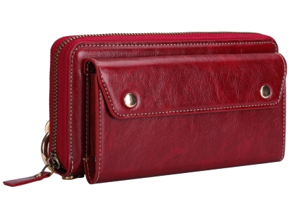 Wallet/Purse with Mobile Pouch - Red