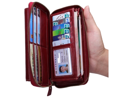 Wallet/Purse with Mobile Pouch - Red