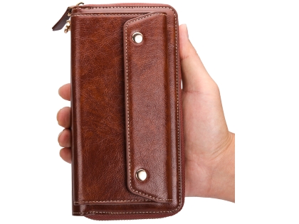 Wallet/Purse with Mobile Pouch - Brown