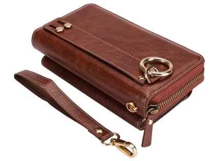 Wallet/Purse with Mobile Pouch - Brown