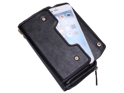 Wallet/Purse with Mobile Pouch - Black