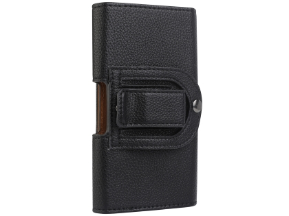 Textured Synthetic Leather Belt Pouch - Mobile Only - Black Textured Synthetic Leather Belt Pouch - Mobile Only - Black