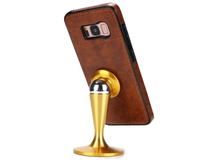 2-in-1 Synthetic Leather Wallet Case for Samsung Galaxy S8+ - Red
