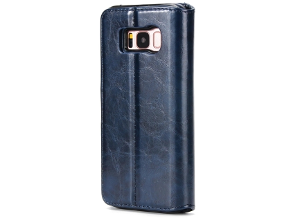 2-in-1 Synthetic Leather Wallet Case for Samsung Galaxy S8+ - Midnight Blue