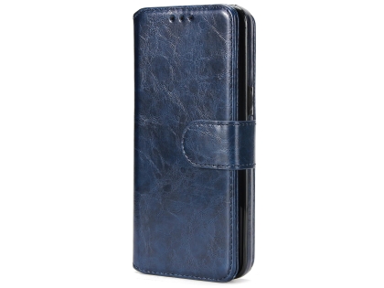2-in-1 Synthetic Leather Wallet Case for Samsung Galaxy S8+ - Midnight Blue