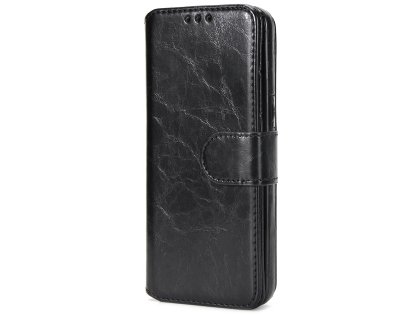 2-in-1 Synthetic Leather Wallet Case for Samsung Galaxy S8+ - Black