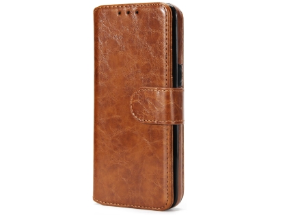 2-in-1 Synthetic Leather Wallet Case for Samsung Galaxy S8+ - Brown