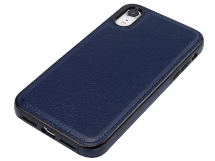 Synthetic Leather Back Cover for iPhone XR - Midnight Blue