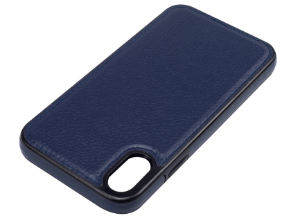 Synthetic Leather Back Cover for iPhone XR - Midnight Blue