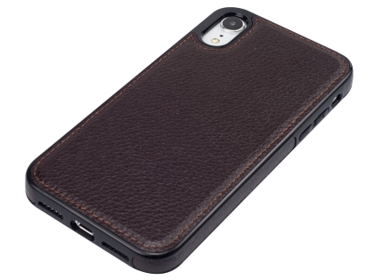 Synthetic Leather Back Cover for iPhone XR - Brown
