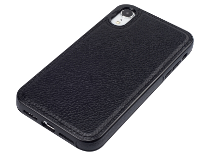 Synthetic Leather Back Cover for iPhone XR - Black