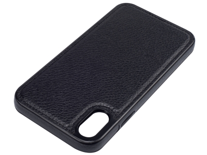 Synthetic Leather Back Cover for iPhone XR - Black