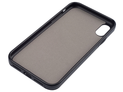 Synthetic Leather Back Cover for iPhone XR - Black