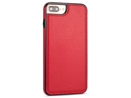 Synthetic Leather Back Cover for iPhone 8 Plus/7 Plus - Red