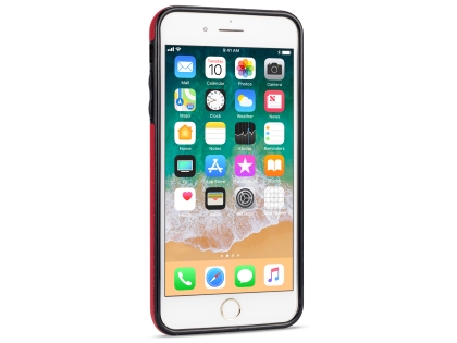 Synthetic Leather Back Cover for iPhone 8 Plus/7 Plus - Red