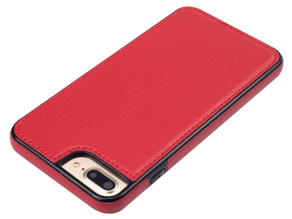 Synthetic Leather Back Cover for iPhone 8 Plus/7 Plus - Red