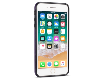 Synthetic Leather Back Cover for iPhone 8 Plus/7 Plus - Purple