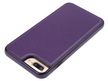 Synthetic Leather Back Cover for iPhone 8 Plus/7 Plus - Purple
