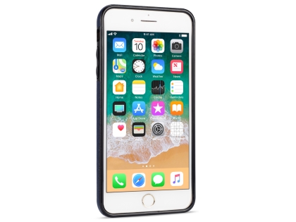 Synthetic Leather Back Cover for iPhone 8 Plus/7 Plus - Midnight Blue
