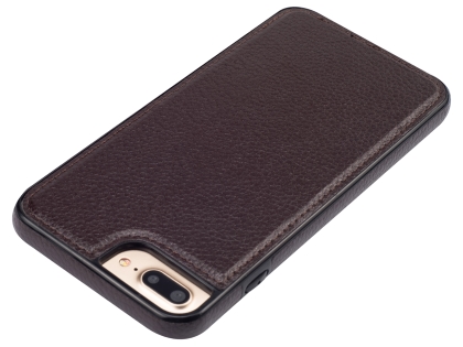 Synthetic Leather Back Cover for iPhone 8 Plus/7 Plus - Brown