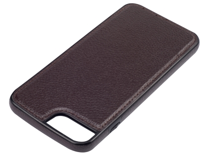 Synthetic Leather Back Cover for iPhone 8 Plus/7 Plus - Brown