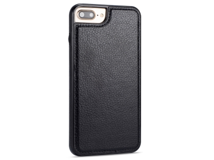 Synthetic Leather Back Cover for iPhone 8 Plus/7 Plus - Black