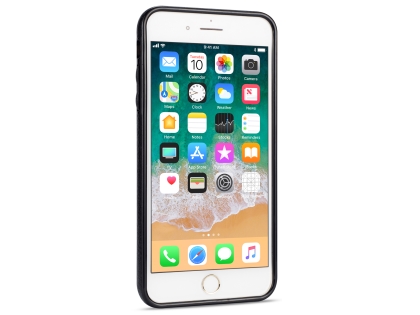 Synthetic Leather Back Cover for iPhone 8 Plus/7 Plus - Black