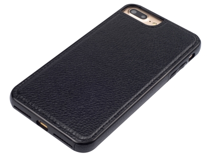 Synthetic Leather Back Cover for iPhone 8 Plus/7 Plus - Black