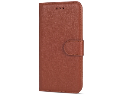 Premium Leather Wallet Case for Google Pixel 3 XL - Brown Leather Wallet Case