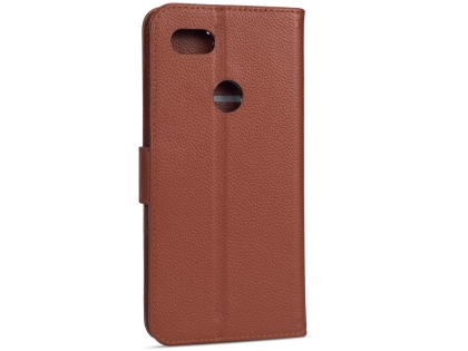 Premium Leather Wallet Case for Google Pixel 3 XL - Brown