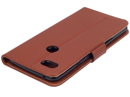 Premium Leather Wallet Case for Google Pixel 3 XL - Brown
