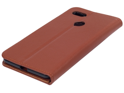Premium Leather Wallet Case for Google Pixel 3 XL - Brown