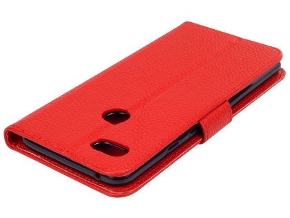 Premium Leather Wallet Case for Google Pixel 3 XL - Red