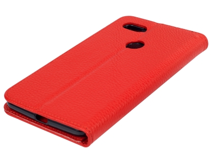 Premium Leather Wallet Case for Google Pixel 3 XL - Red