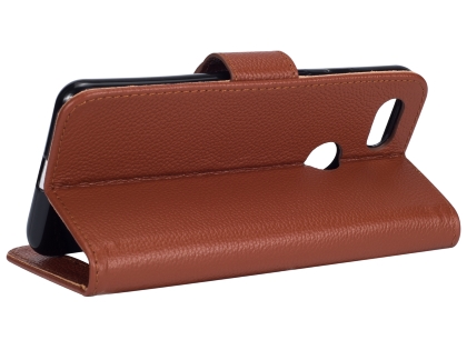 Premium Leather Wallet Case for Google Pixel 3 XL - Brown