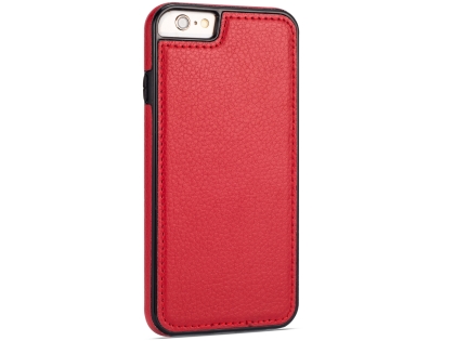 Synthetic Leather Back Cover for iPhone 6s/6 - Red Hard Case