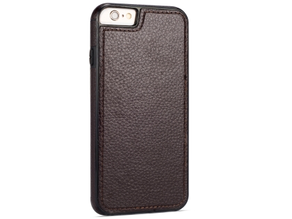 Synthetic Leather Back Cover for iPhone 6s/6 - Brown Hard Case