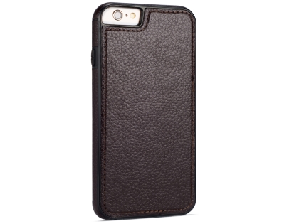Synthetic Leather Back Cover for iPhone 6s Plus/6 Plus - Brown Hard Case