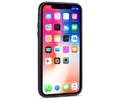 Synthetic Leather Back Cover for iPhone Xs/X - Brown