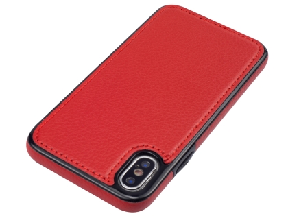 Synthetic Leather Back Cover for iPhone Xs/X - Red