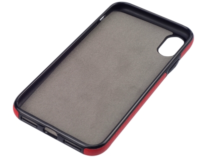 Synthetic Leather Back Cover for iPhone Xs/X - Red