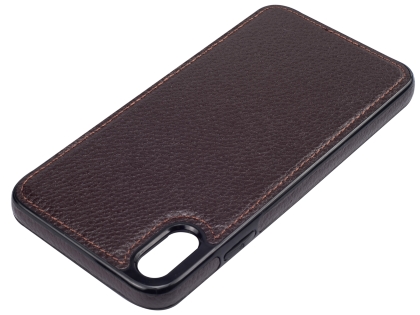 Synthetic Leather Back Cover for iPhone Xs Max - Brown