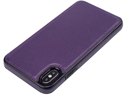 Synthetic Leather Back Cover for iPhone Xs Max - Purple