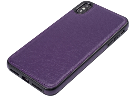 Synthetic Leather Back Cover for iPhone Xs Max - Purple