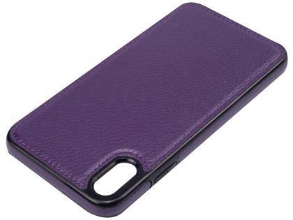 Synthetic Leather Back Cover for iPhone Xs Max - Purple