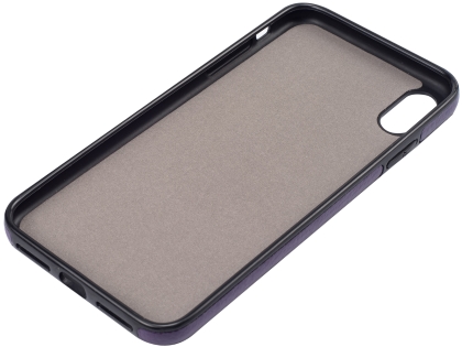 Synthetic Leather Back Cover for iPhone Xs Max - Purple