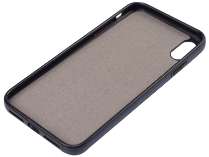 Synthetic Leather Back Cover for iPhone Xs Max - Midnight Blue